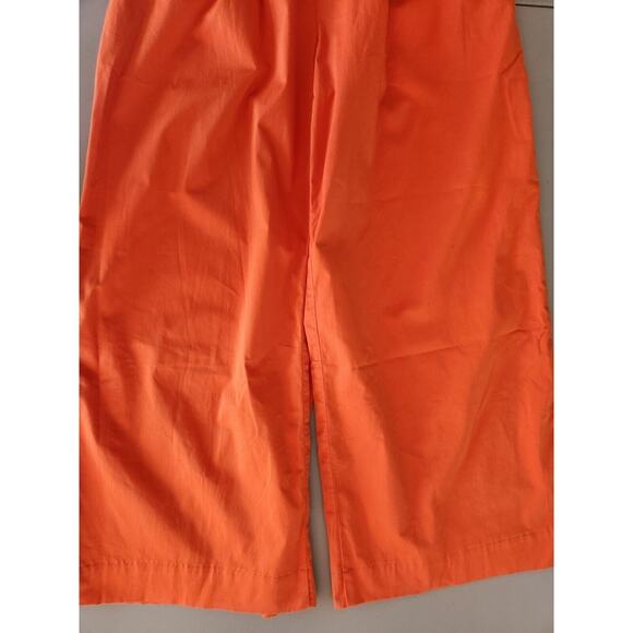NWOT Anthropologie Maeve Slouchy Wide-Leg Trousers Size 0 Bright Orange #8D401 - Picture 6 of 13